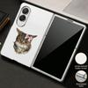 Cute Cat Rabbit Print Case For Samsung Galaxy Z Fold 8 Ultra 7 6 5 4 Z Fold8 Fold7 Fold6 Fold5 Luxury Plating Leather Skin Phone Cover