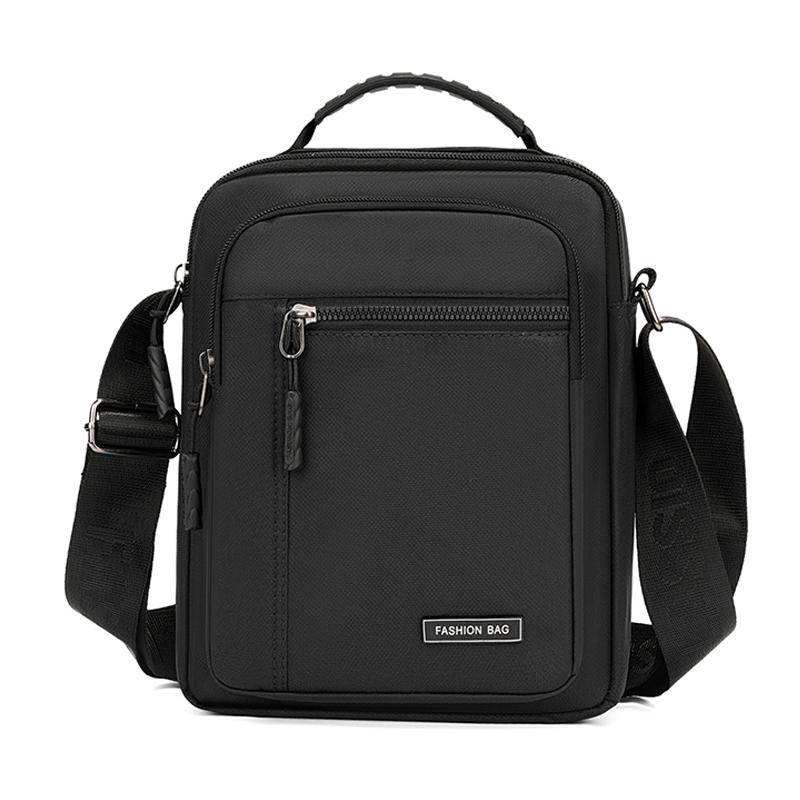 Men's Oxford Crossbody Bag Middle-Aged Sports Travel Shoulder Bag Multi-Compartment Mobile Phone Bag
