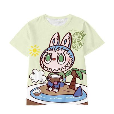Labubu T-Shirt Kurzarm Herren- und Damenstudentenbekleidung Cartoon 3D-Druck Tide Top