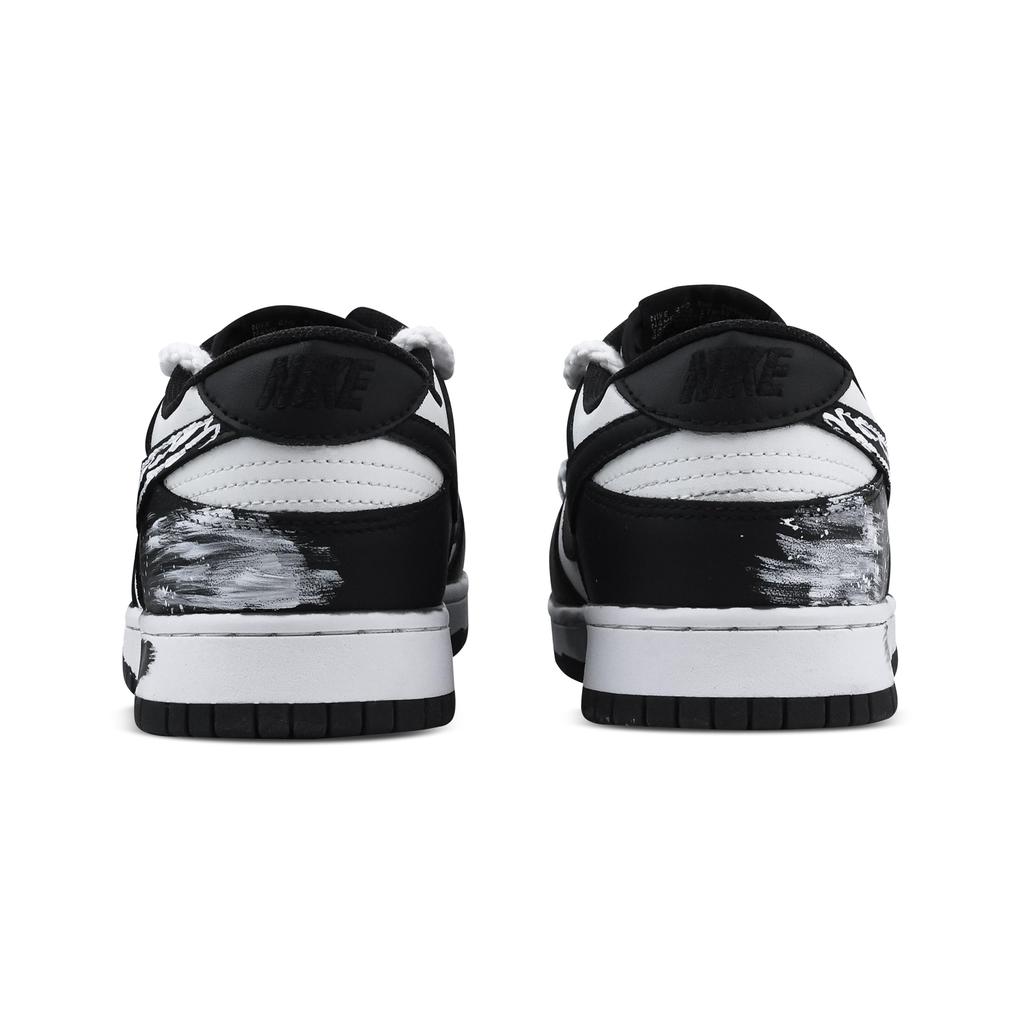 Nike Dunk White Ink Recognition 1 Abrasion Resistant Low top Skateboard Shoes Unisex Black White HF5441-100(Team773-1)