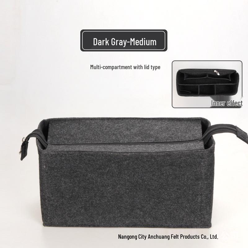 Custom Felt Cosmetic Bag Storage Organizer with Divider