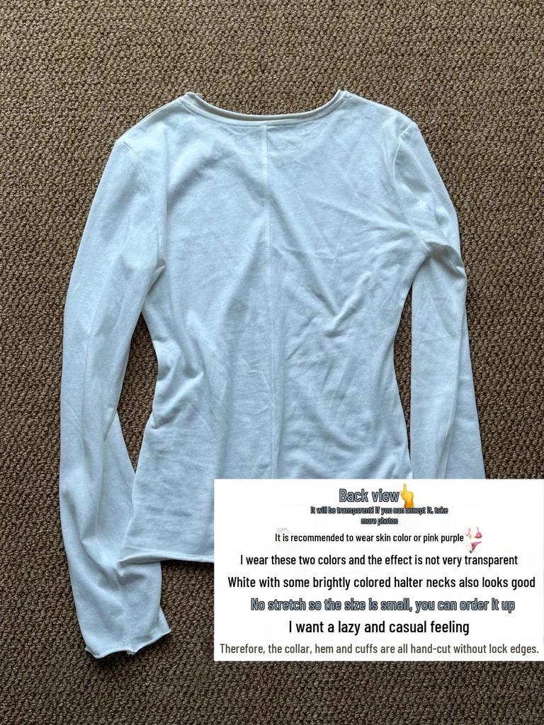 Weiße Sonnenschutzbluse: Damen Frühling/Sommer 2025, Leicht transparent, Gestrickt, Langärmlig, Sexy Unterzieh-Top.