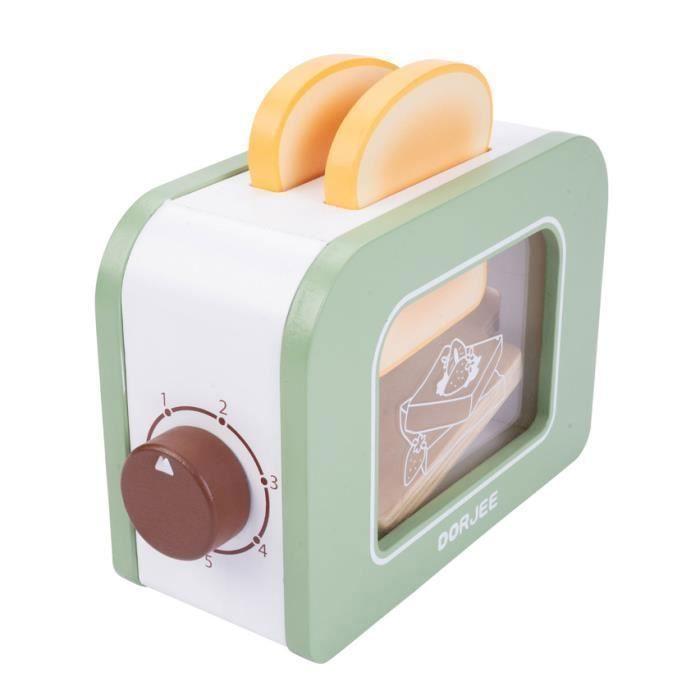 Juguete de cocina - Tostadora de madera para niños - Imitación electrodoméstico +3 años - 13 piezas