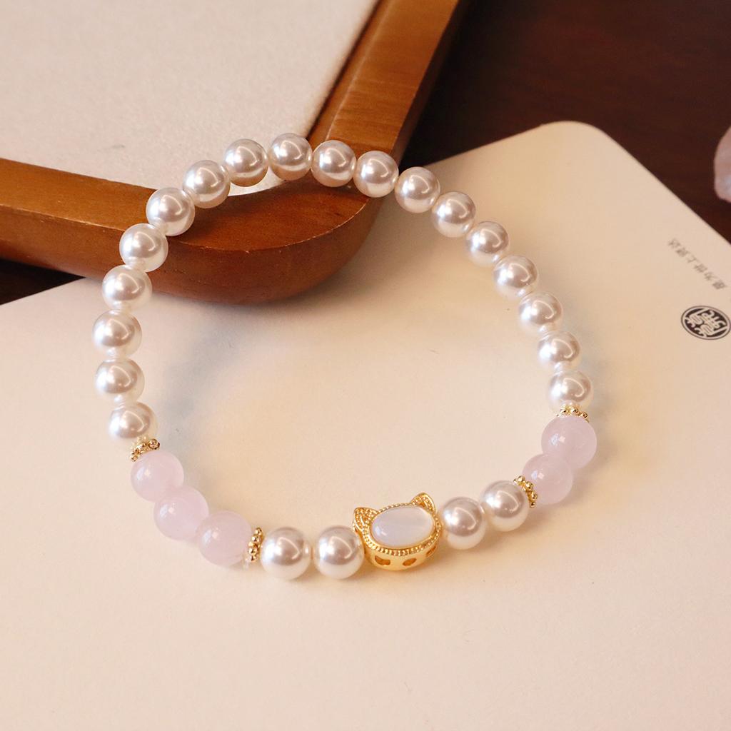 Temperament Jewelry, Natural Amethyst Bracelet, Strawberry Crystal Light Luxury Bangles Women Fashion Jewelry Accessories Gift