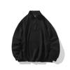 2026 Spring Men Loose Hoodie Jacket American Men Half Zippr Design Hoodies Man Stand Collar Pullover Casual Men's Clothing
