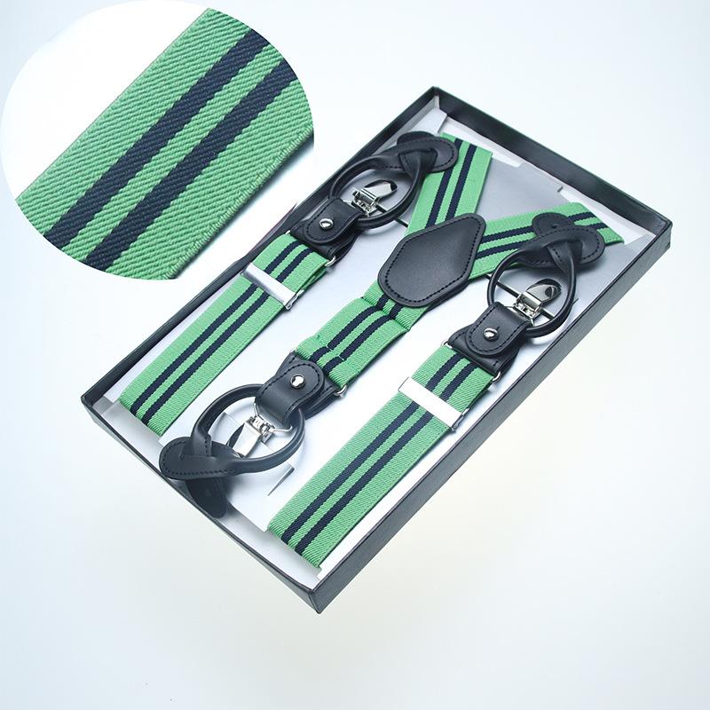 3.5Cm Men'S Adult Strap Men'S Trousers Suspender Suit Shirt Strap Clip Suspender Strap Fat Elastic Non-Slip