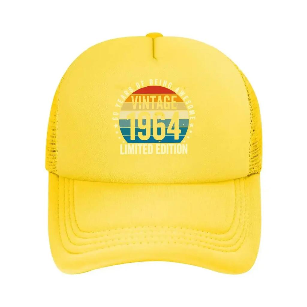 Vintage 1964 Retro, Colorful Gradient - Styled Limited Edition Art Mesh Baseball Cap