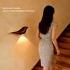 Luxury Gold Bird Shape LED Night Light, Magnetic Motion Sensor Wall Sconce, Rechargeable Dimmable Night Lamp for Home Decor