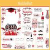 Season Theme Graduation Bachelor Hat Pattern Handheld Photo Frame Prop Photo