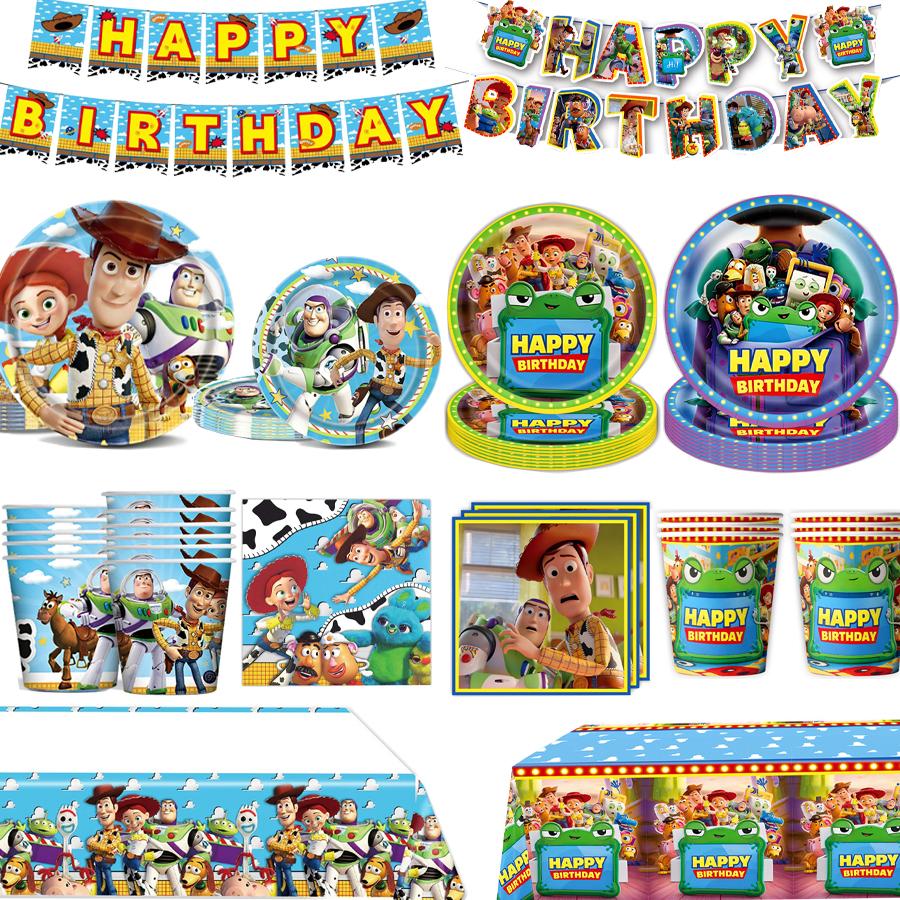 Toy Story Birthday Party Decoration Tableware Set for Baby Shower Or Any Celebration Includes Cups Plates Balloons - Christmas D