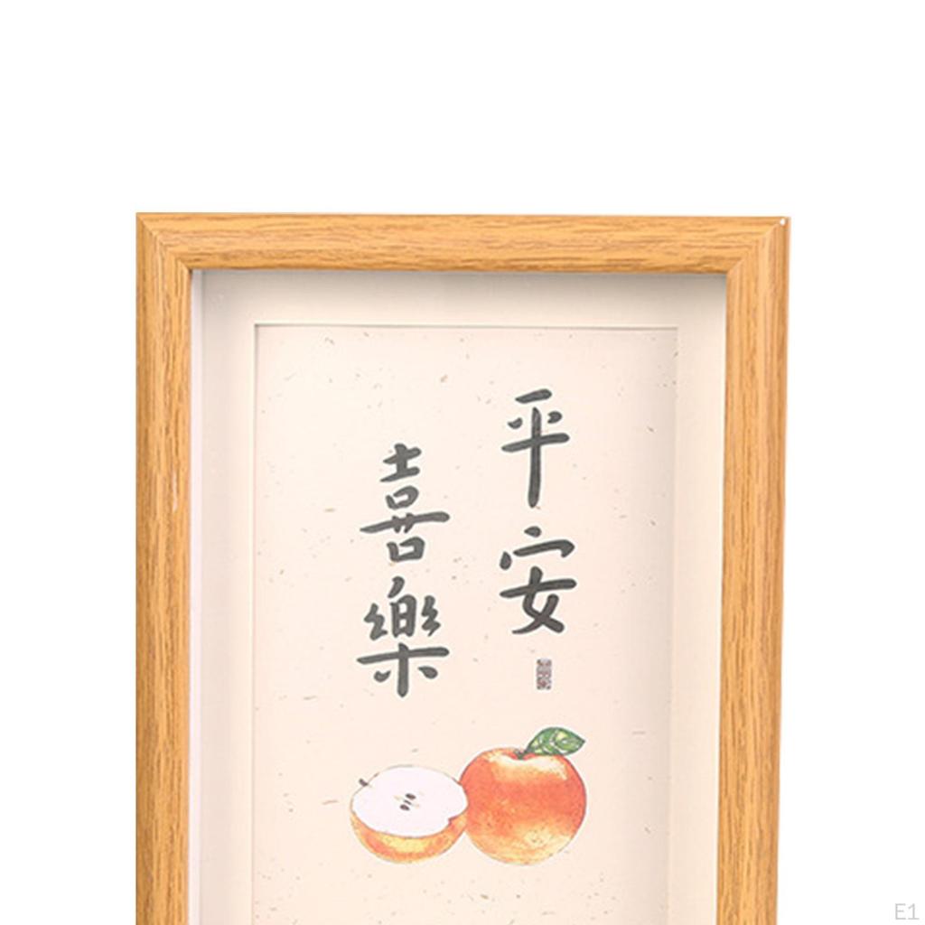 Rectangle Wooden Photo Frame Desktop Decors Holder Stand Table Centerpieces Picture for Living