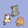 3Pcs/Set Cute Naughty Cat Embroideried Patches Animal Badge For Clothing DIY Decoration Applique