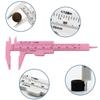 Großhandel 0-80mm Rosarot Doppelskala Schieblehre Permanent Make-up Werkzeug Tattoo Augenbrauenlinie Lippenlineal Zum Tattoo Messen
