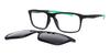 Clip On SqUare Black SmartbUy collectiOn Firoz With Clip On U 0308 02m fashiOn Unisex Eyeglasses