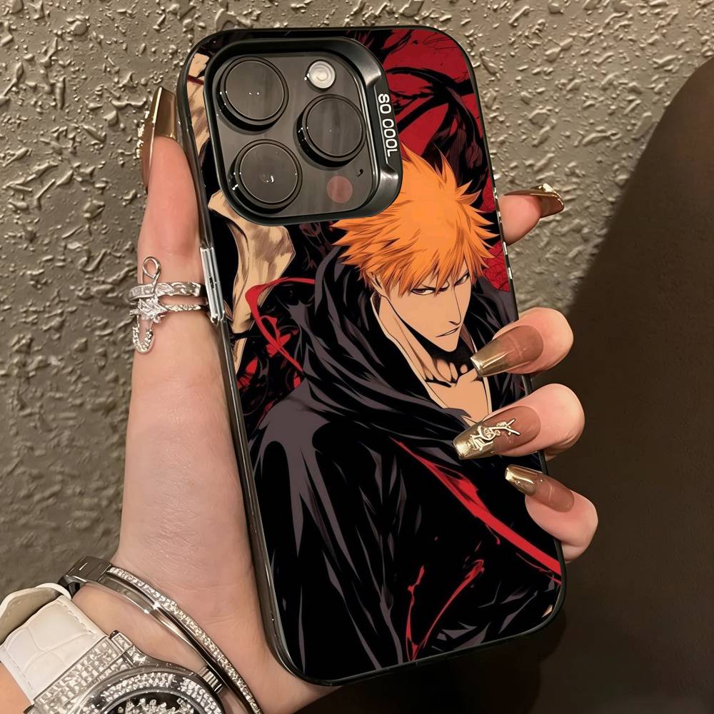 B-Bleachs K-Kurosaki-i Ichigo Phone Case For iPhone 17,16,15,14,13,12,11 Plus,Pro Max,XS,Colorful Silver Phone case Funda Cover iPhone16Plus