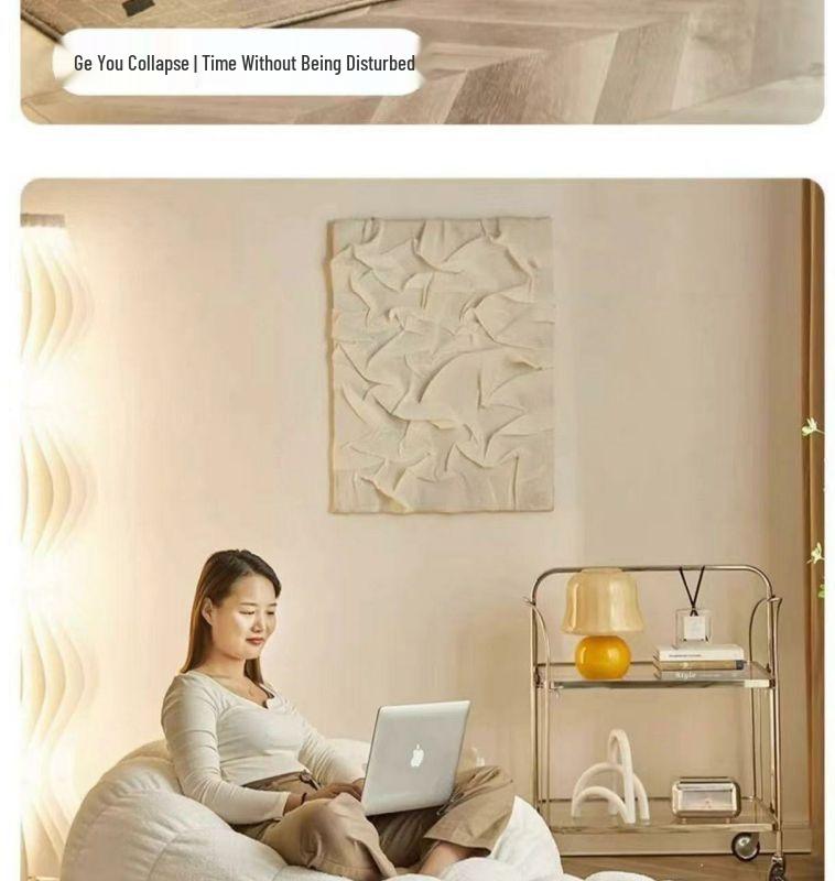 Pumpkin Style Lazy Sofa Chair for Small Spaces - Ideal for Bedroom, Living Room, or Balcony