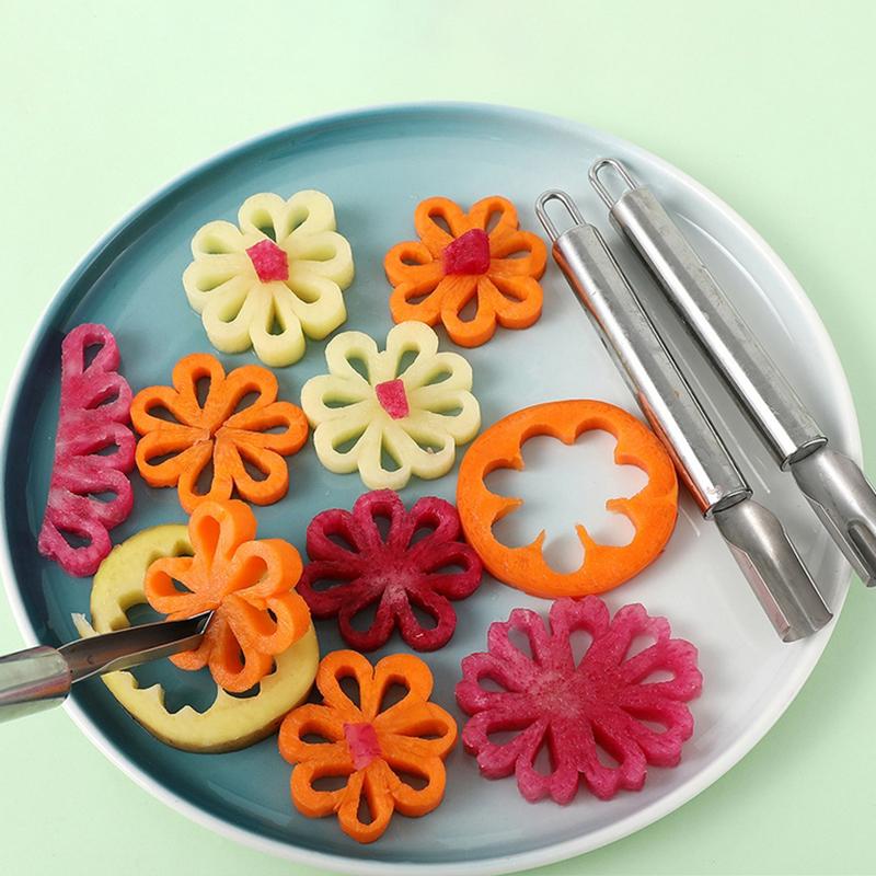 1/3Pcs Carving Tool Stainless Steel Carving Knife Fruit And Vegetable Carving Knife Semicircle Water Drop Petal Shape