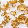 30pcs 50pcs Stainless Steel Flower Screw Eye Pins Bail Top Drilled Bead End Caps Pendant Connector for DIY Jewelry Making Supply