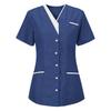 Women's Uniform Quick-drying Fabric Solid Color V-neck Short-sleeved Uniform