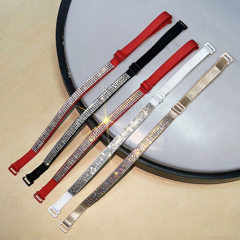 1 Pair Invisible Strap Bra Straps Replacement Rhinestone Bra Belts Underwear Band