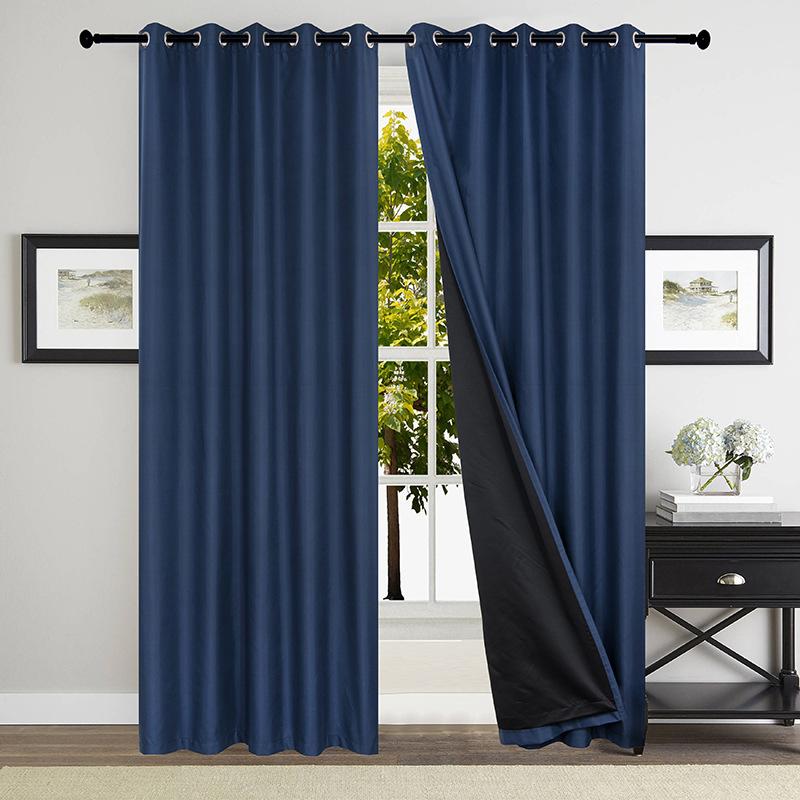 Simple Plain Curtain Cloth, Living Room Bedroom Balcony High Blackout Curtain Finished Product, Can Be