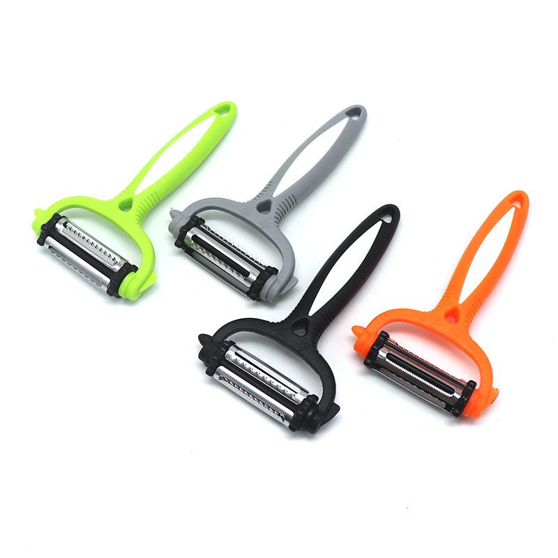 3-in-1 Rotary Multi-functional Melon Grater & Peeler: Portable Stainless Steel Kitchen Tool for Grating and Peeling Fruits