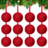 12/24Pcs Christmas Decoration 6Cm Plush Christmas Ball Xmas Tree Ornament For Home Decor Navidad New Year Gift  Accessories