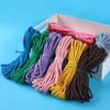 5mm Thick Colored Cotton Rope - 10 Meters Hand-Woven Eight-Strand for DIY, Drawstring Bags, and Hat Ropes