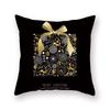 Christmas decoration cushion cover black gold elk print pillowcase sofa ornaments bedroom room home  holiday gift