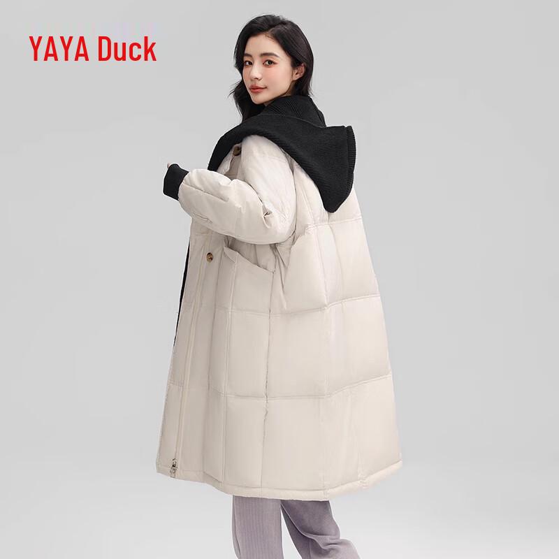 

Женский пуховик Yaya зимний средней длины со съемным капюшоном M