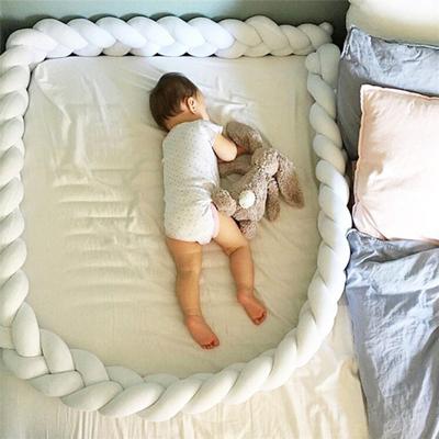 Decorative Cushion All-Around Protecting Sides And Corners of Beds And Sofa Soft PP Cotton Filling Three-Strand Braid Design Crib Braided Accessory