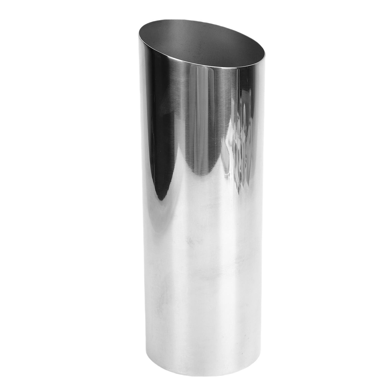 

Stainless Steel Vase Slant Mouth Modern Cylinder Flower Vase for Fresh Flowers and Hydroponic Plants for Desktop Decoration серебряный