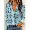 Women 2026 Long Sleeve Shirt Fashion Elegant Floral Printing Blouse Elegant Graphic Casual Daily Wear Spring Autumn Blouse Tops