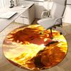 1pc Agatsuma Zenitsu  Print Round Carpet Chair Round Carpet Suitable for Bedroom Living Room Home Decorative Carpet