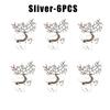 Festive Reindeer Napkin Rings Gold Silver Christmas Deer Napkin Holders for Holiday Table Dining Decor