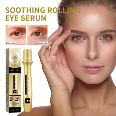 Hyaluronic Acid Eye Serum Fade Dark Circles Skin Rejuvenation Firming Improve Eye Bags Eye Roller Massage Moisturizing Essence