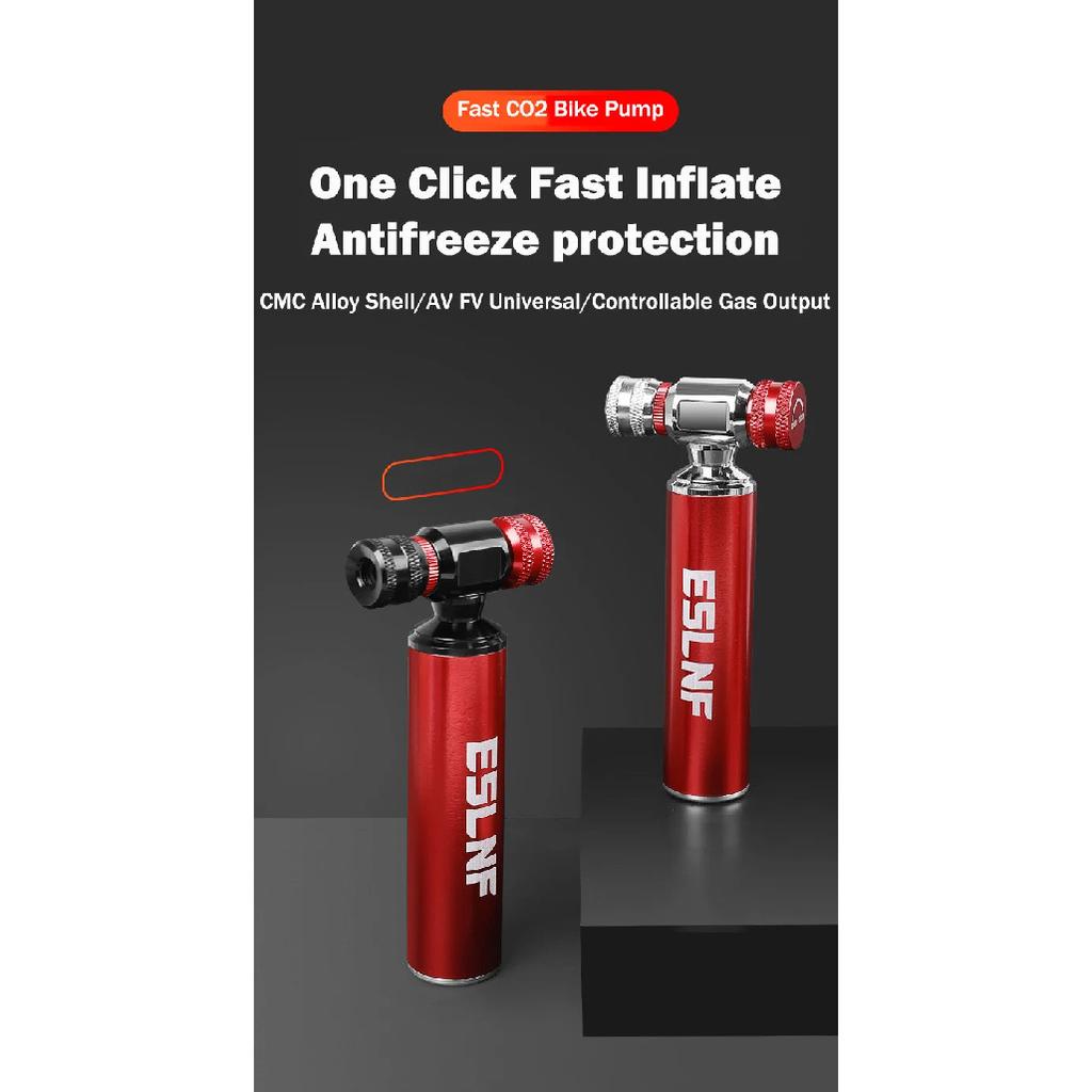 Fast C02 Air Inflator Portable Road Bicycle Tire Pump With Shell Durable Aluminum Alloy MTB Tire Inflator For AV/FV