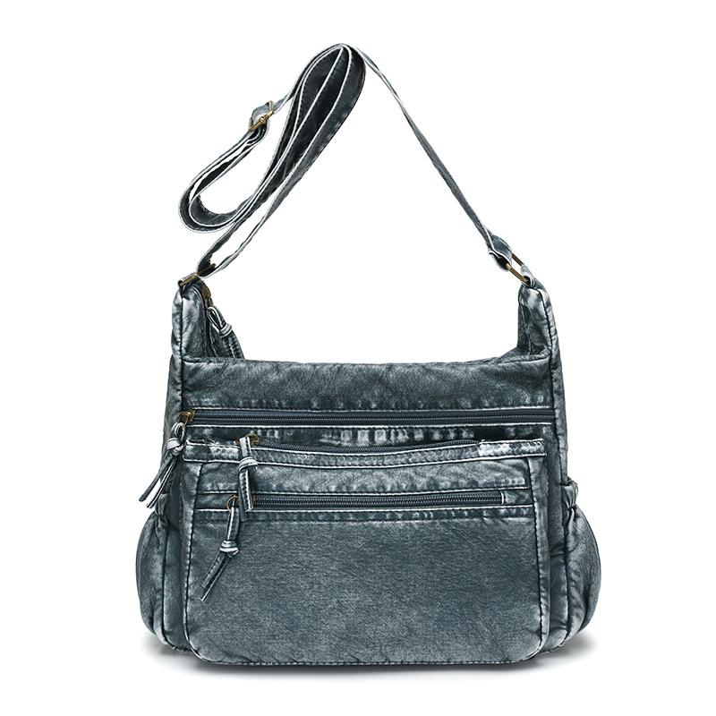 Borsa a tracolla da pendolare multi-tasche ad alta capacità in PU da donna, portatile