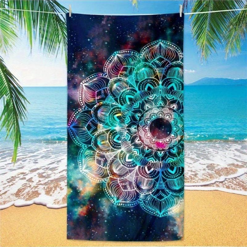 

1pc Fantasy Mandala Beach Towel, Adds Unique Charm to Beach Vacations, Quick-Dry Soft, Super Absorbent, Microfiber, Bath Towel W30*H60(CM)