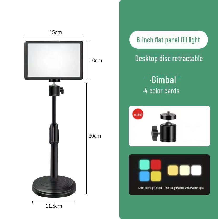 Conjunto de Luzes de Painel Quadrado e Plano com Iluminação de Beleza, Cor e Fundo para Vídeo, Fotografia ao Vivo - Inclui Luzes de 6", 8", 10" e 11"