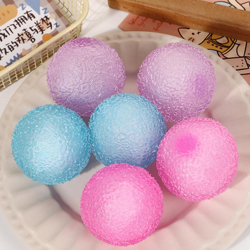 1 Piece Soft Pinch Toys Multicolor Texture Ice Ball Squeeze Toy For Kids Adult Children Halloween Christmas Gifts