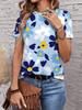 Sunflower Color Flower 3D Printing Women's T-shirt Casual Round Neck Short-sleeved Top Harajuku Y2k Tee Women's Clothing