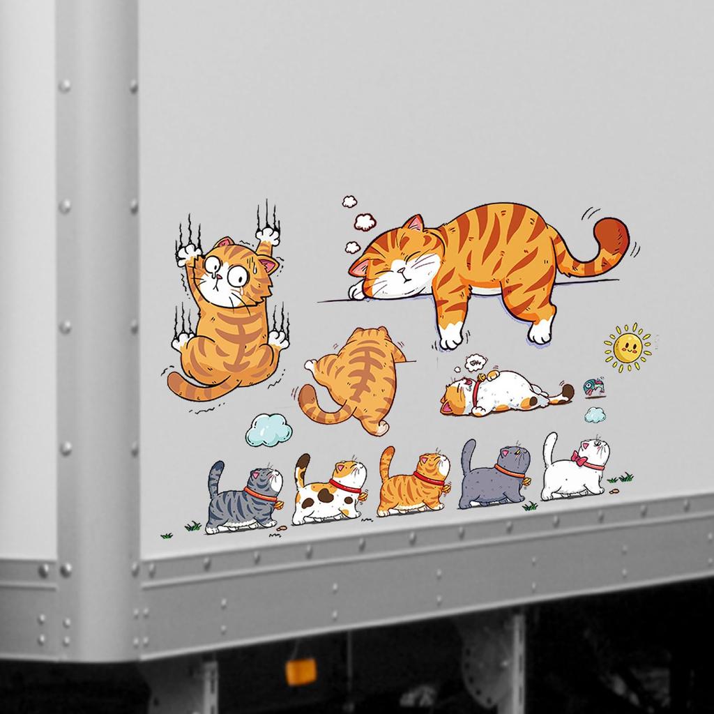 Cat Sticker, Car Sticker, Hiding Car Scratches, Cute Cat, Cute Cartoon Sticker, Cat Theme,