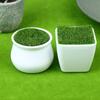 5Pcs Thickened Balcony Fake Flowers Garden Decoration Flower Pot Bonsai Ornament Flower Arrangement Device Vase With Woven Lawn