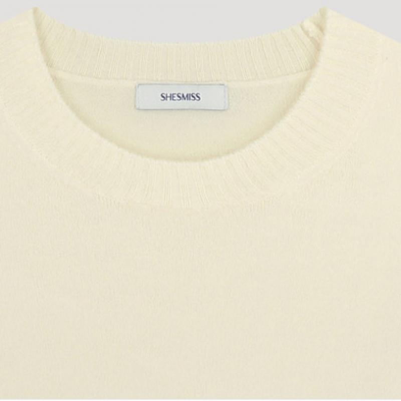  She S miSS  baSic Round Neck Knit SSkpoo42520 Iv