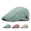 Pruhovaný baret Newsboy Kšiltovky pro muže Dámské Britské Retro ploché kšiltovky Gatsby Painters Klobouky Driver Ivy Hat Gorro Hombre Boina