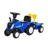 Ride-On Tractor with Trailer, Horn, Sand Toys, from 1 Year, Plastic+Metal, Blue, 91 X 29 X 44cm