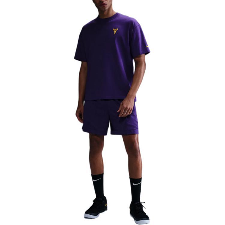 Nike Printed Pattern Crew Neck Short Sleeve T-Shirt Men Tops Purple HJ3318-504