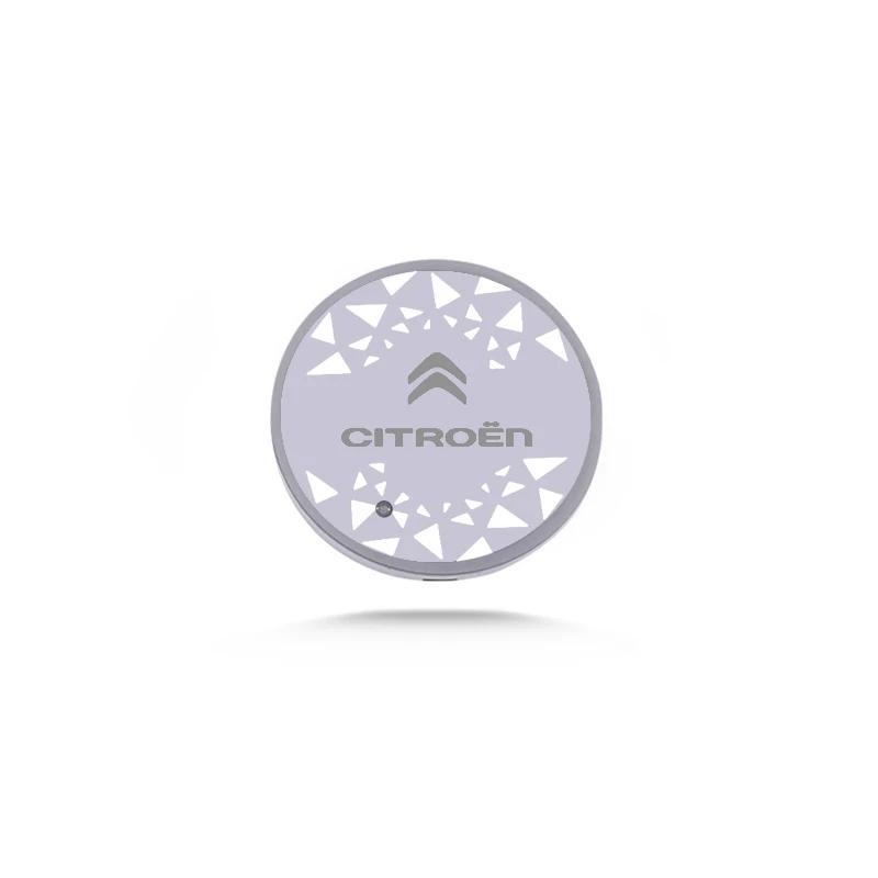 AJFJ2 Citroen LED Car Cup Holder Mat 7 Color Light Pad For Citroen C1 C2 C3 C4 C5 C-Elysee Berlingo Cactus Auto Interior Accessories