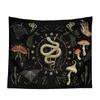 Witchy Snake Moon Phase Tapestry, Dark Aesthetic Mystical Wall Hanging for Bedroom Living Room Home Decor